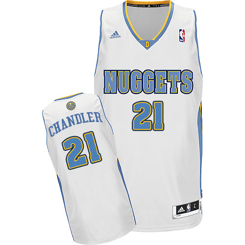 Men's Adidas Denver Nuggets #21 Wilson Chandler Swingman White Home NBA Jersey G3Z3
