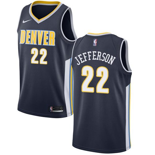 Men's Nike Denver Nuggets #22 Richard Jefferson Authentic Navy Blue Road NBA Jersey - Icon Edition W6E6